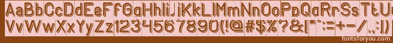 GENERATION Inverse-fontti – vaaleanpunaiset fontit ruskealla taustalla