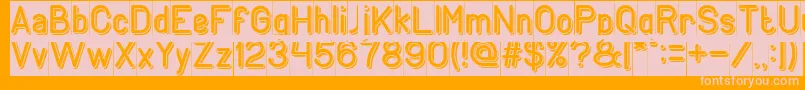 Шрифт GENERATION Inverse – розовые шрифты на оранжевом фоне