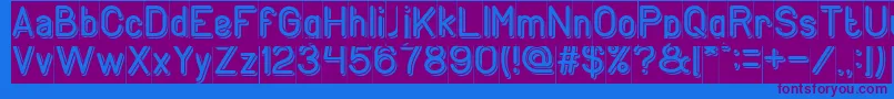 Шрифт GENERATION Inverse – фиолетовые шрифты на синем фоне