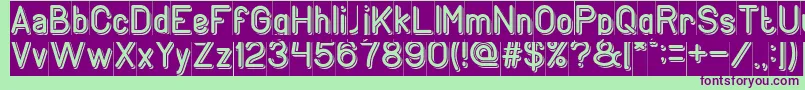 Шрифт GENERATION Inverse – фиолетовые шрифты на зелёном фоне