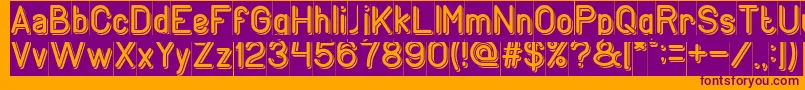 Шрифт GENERATION Inverse – фиолетовые шрифты на оранжевом фоне