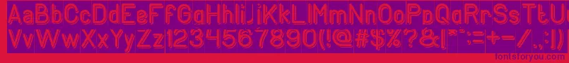 Czcionka GENERATION Inverse – fioletowe czcionki na czerwonym tle
