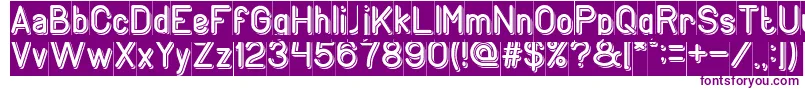 フォントGENERATION Inverse – 白い背景に紫のフォント