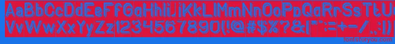 フォントGENERATION Inverse – 赤い文字の青い背景