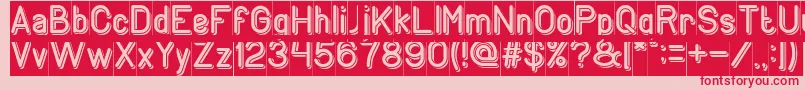 フォントGENERATION Inverse – ピンクの背景に赤い文字
