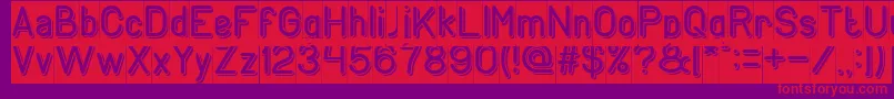 GENERATION Inverse-fontti – punaiset fontit violetilla taustalla