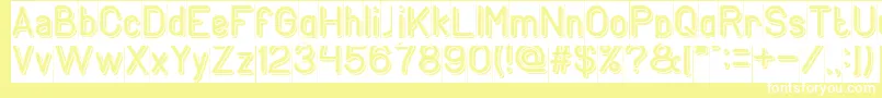 フォントGENERATION Inverse – 黄色い背景に白い文字