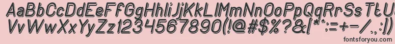 GENERATION Italic Font – Black Fonts on Pink Background