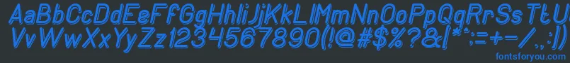 GENERATION Italic Font – Blue Fonts on Black Background