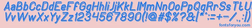 GENERATION Italic Font – Blue Fonts on Pink Background