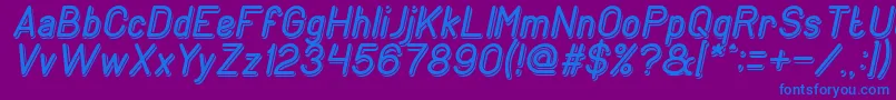 GENERATION Italic Font – Blue Fonts on Purple Background