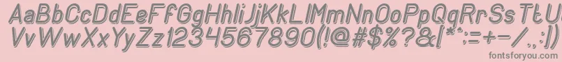 GENERATION Italic Font – Gray Fonts on Pink Background