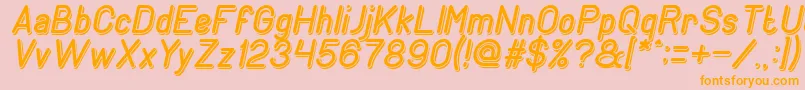 GENERATION Italic Font – Orange Fonts on Pink Background