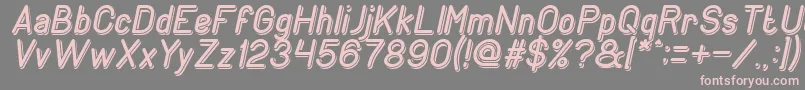 GENERATION Italic Font – Pink Fonts on Gray Background