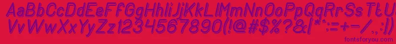 GENERATION Italic Font – Purple Fonts on Red Background