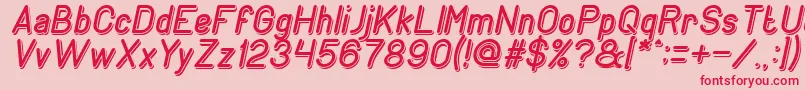 GENERATION Italic Font – Red Fonts on Pink Background
