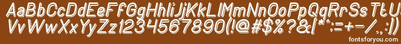 GENERATION Italic Font – White Fonts on Brown Background