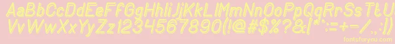 GENERATION Italic Font – Yellow Fonts on Pink Background