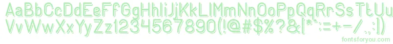 GENERATION Light Font – Green Fonts on White Background