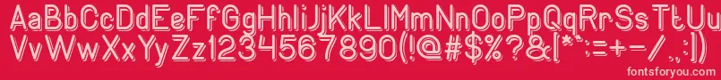 GENERATION Light Font – Pink Fonts on Red Background
