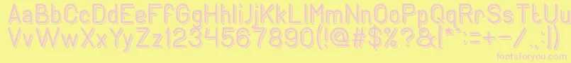 GENERATION Light Font – Pink Fonts on Yellow Background