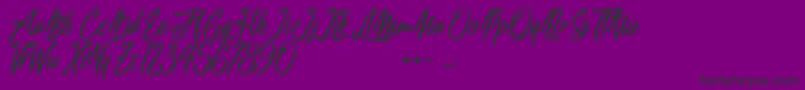 Generation September Font – Black Fonts on Purple Background