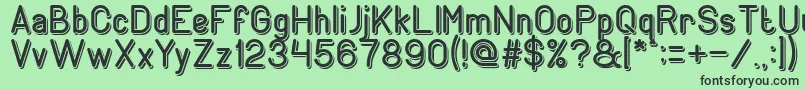 GENERATION Font – Black Fonts on Green Background