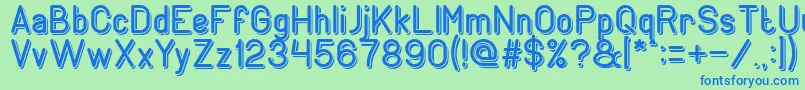 GENERATION Font – Blue Fonts on Green Background