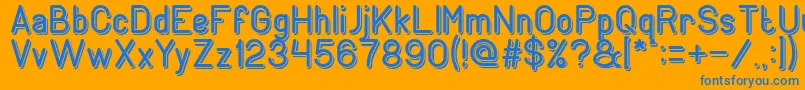 GENERATION Font – Blue Fonts on Orange Background