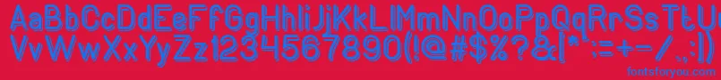 GENERATION Font – Blue Fonts on Red Background