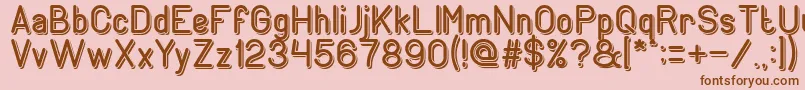 GENERATION Font – Brown Fonts on Pink Background