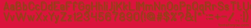 GENERATION Font – Brown Fonts on Red Background