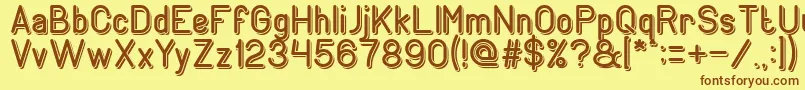 GENERATION Font – Brown Fonts on Yellow Background