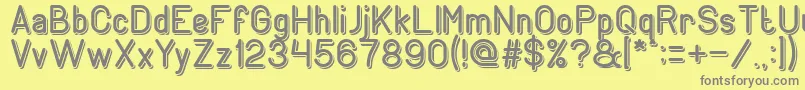GENERATION Font – Gray Fonts on Yellow Background