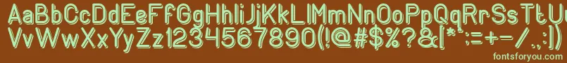 GENERATION Font – Green Fonts on Brown Background