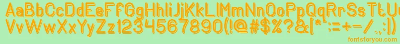 GENERATION Font – Orange Fonts on Green Background