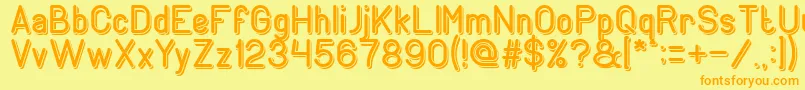 GENERATION Font – Orange Fonts on Yellow Background