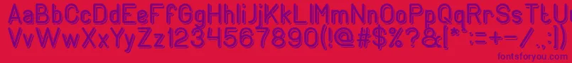 GENERATION Font – Purple Fonts on Red Background