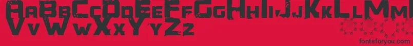 Generator REX Font – Black Fonts on Red Background