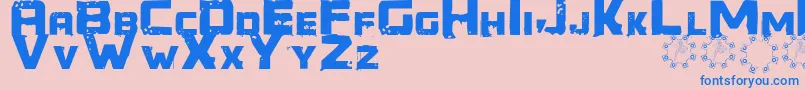 Generator REX Font – Blue Fonts on Pink Background