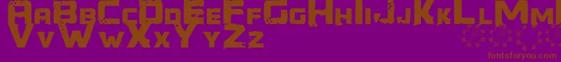 Generator REX Font – Brown Fonts on Purple Background
