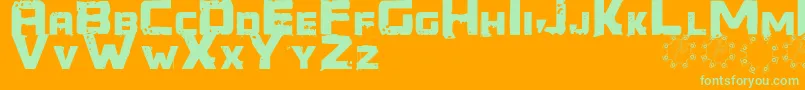 Więcej informacji o czcionce Generator REX Czcionka Generator REX – zielone czcionki na pomarańczowym tle