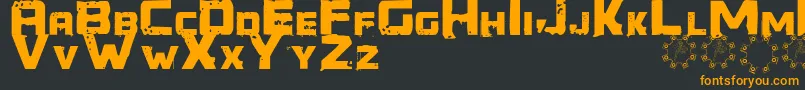 Generator REX Font – Orange Fonts on Black Background