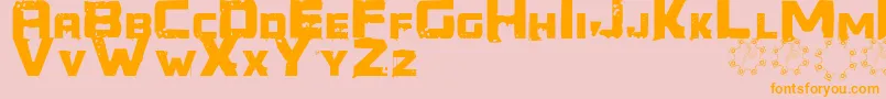 Weitere Informationen zur Generator REX-Schriftart Generator REX-Schriftart – Orangefarbene Schriften auf rosa Hintergrund
