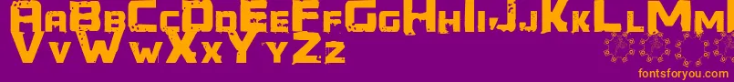 Generator REX Font – Orange Fonts on Purple Background