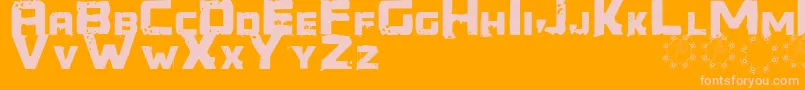 Weitere Informationen zur Generator REX-Schriftart Generator REX-Schriftart – Rosa Schriften auf orangefarbenem Hintergrund