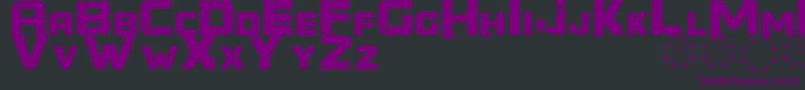 Czcionka Generator REX – fioletowe czcionki na czarnym tle