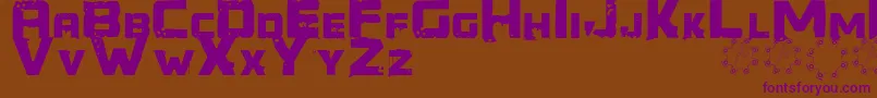 Generator REX Font – Purple Fonts on Brown Background