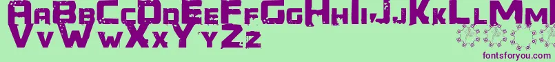 Generator REX Font – Purple Fonts on Green Background