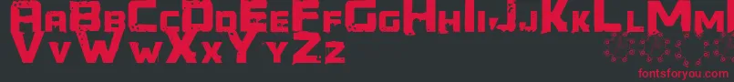 Generator REX Font – Red Fonts on Black Background